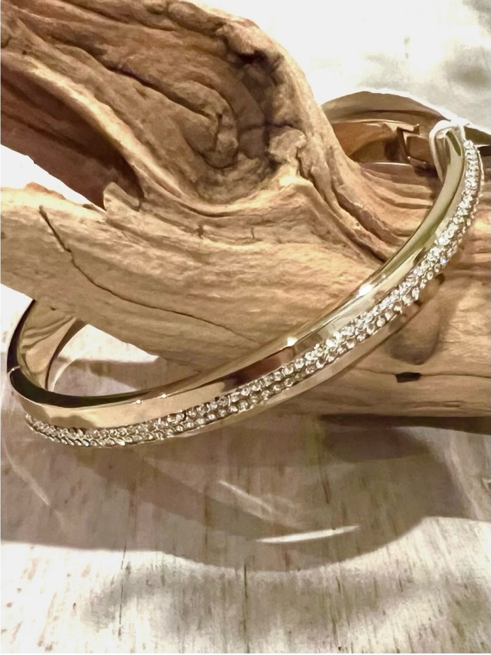 NWT Authentic Ralph Lauren 
Crystal Pave Gold - tone bangle bracelet